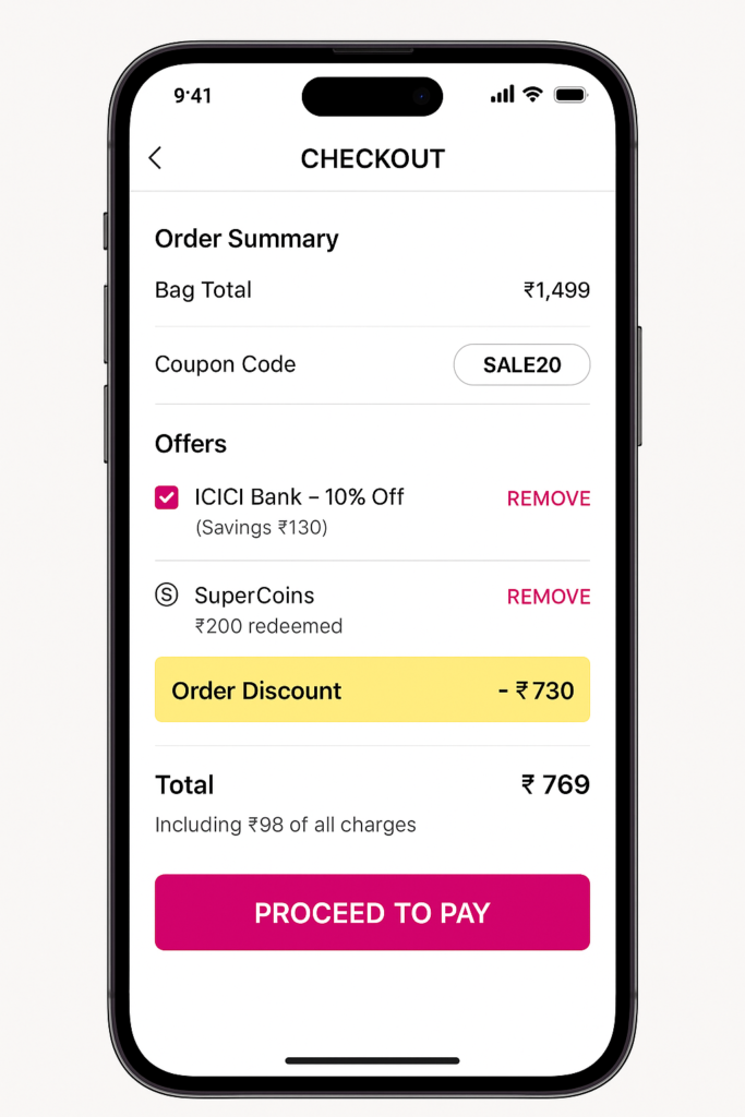 How to stack Myntra coupons with bank offers and SuperCoins