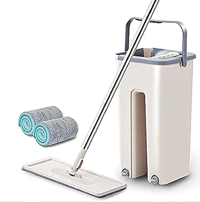 Self-Squeeze Flat Mop with Bucket Slot