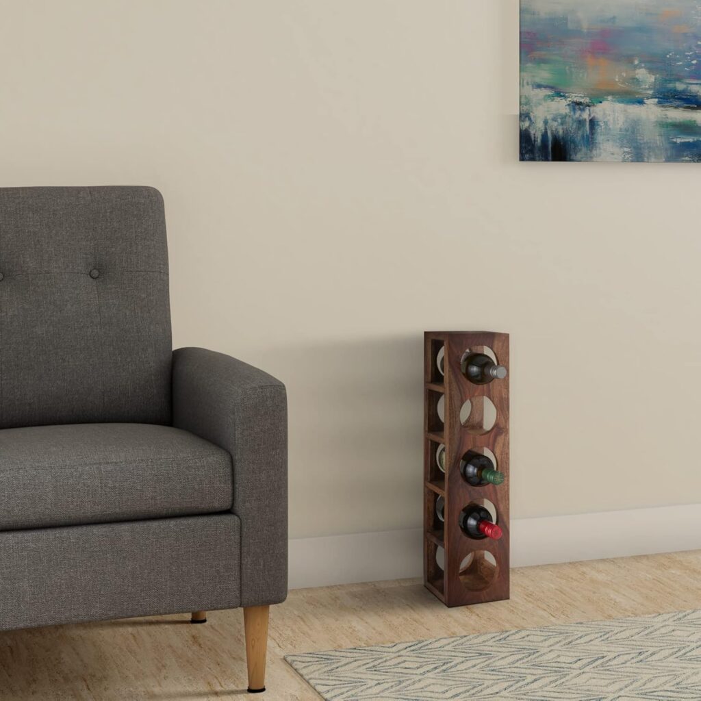 Amazon Solimo Wooden Wine Rack Cabinet with Storage