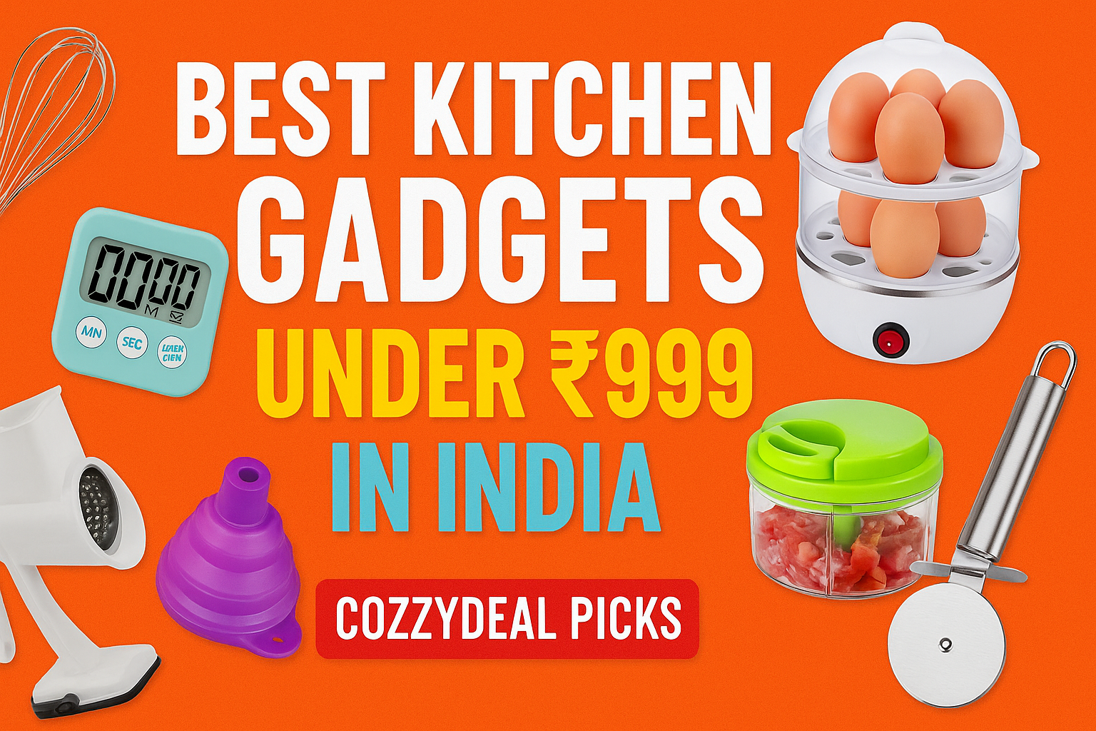 You are currently viewing Best Kitchen Gadgets Under ₹999 in India – CozzyDeal Picks